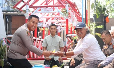Polres-Batu-Rampungkan-Jembatan-Merah-Putih-Presisi,-Akses-Warga-Kini-Lebih-Aman