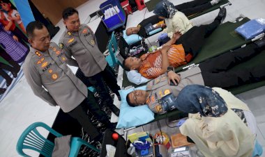 Jelang-Hari-Bhayangkara-ke-80,-Polresta-Sidoarjo-Gelar-Donor-Darah