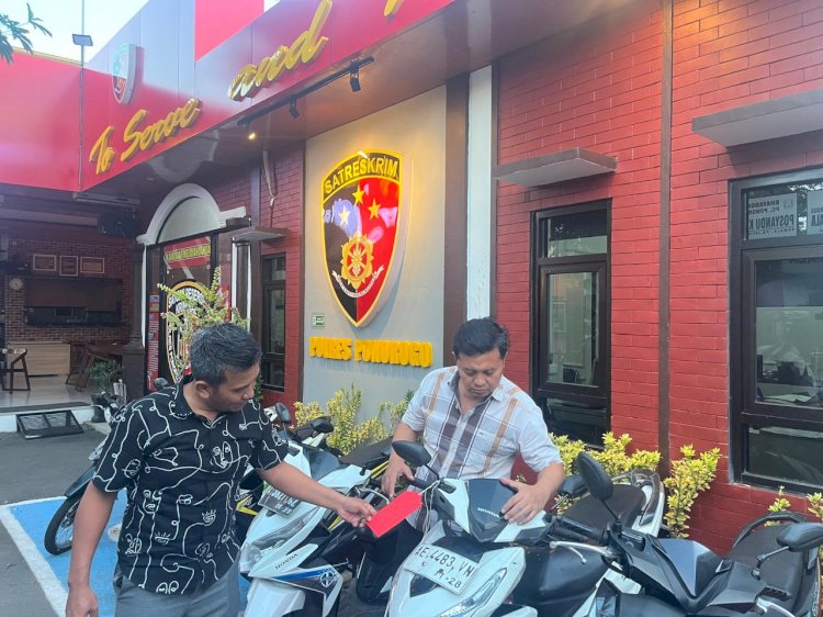 Tim URC Polres Ponorogo Amankan Tersangka Curanmor Lintas Daerah dan 5 Motor Curian